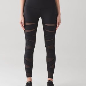 Lulu Wunder Under  (Hi-Rise) (Tech Mesh) Black Sz6